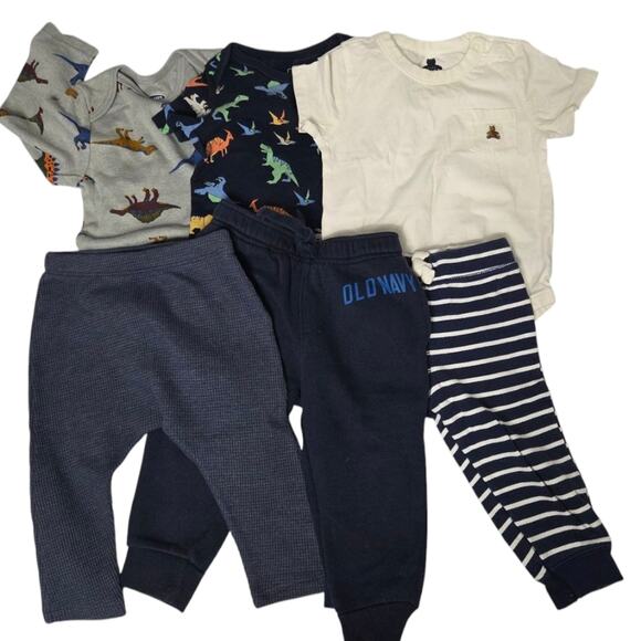 6 pc Baby Pants And Onesies Bundle Size 12 To 18 Months - Picture 1 of 4